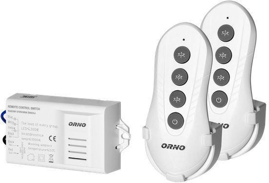 Actual product image Orno Wireless 3-channel light controller, 2 remote controls