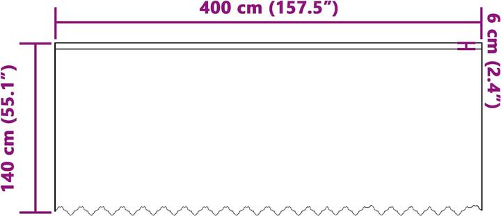 Produktbild vidaXL Spitzenvorhang (400 x 140 cm)
