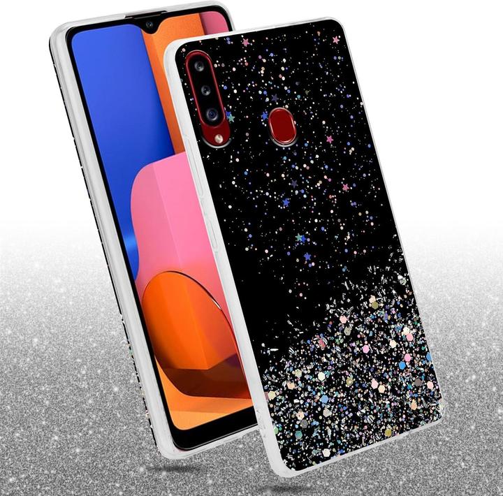 Actual product image Cadorabo TPU cover sparkling glitter (Samsung Galaxy A20s)