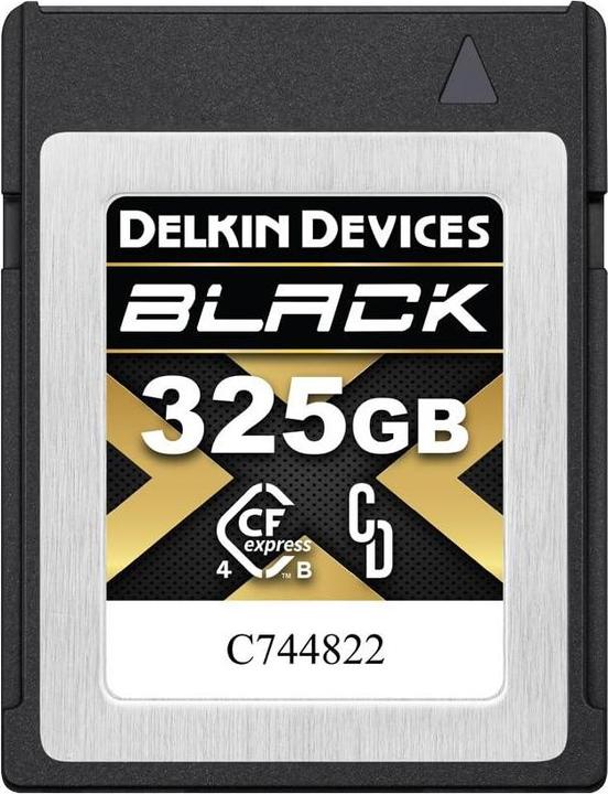 Delkin BLACK Cfexpress Type B 4.0 325GB R:1800MB/s W:1560MB/s (325 GB, CFexpress Typ B)