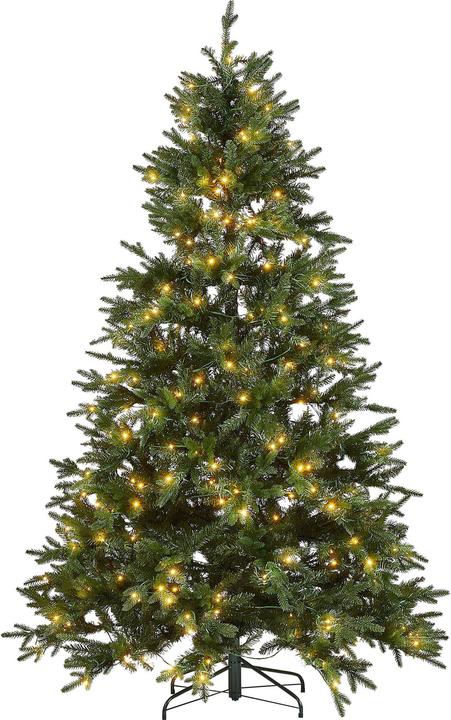 Produktbild Beliani Künstlicher Weihnachtsbaum mit LED Beleuchtung 210 cm grün FIDDLE (210 cm)