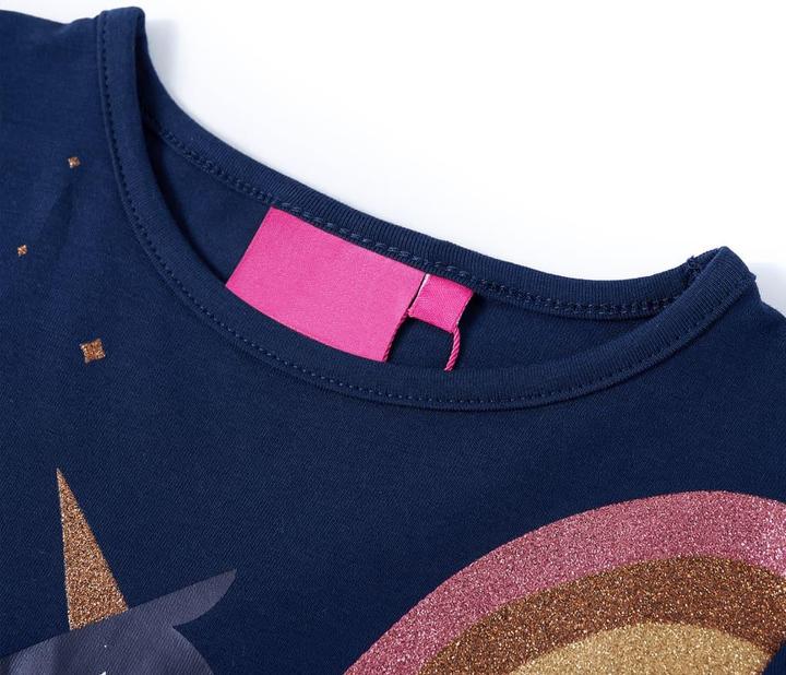 Immagine prodotto VidaXL Camicia da bambino a maniche lunghe blu navy 140,Materiale: 95 % cotone (140)