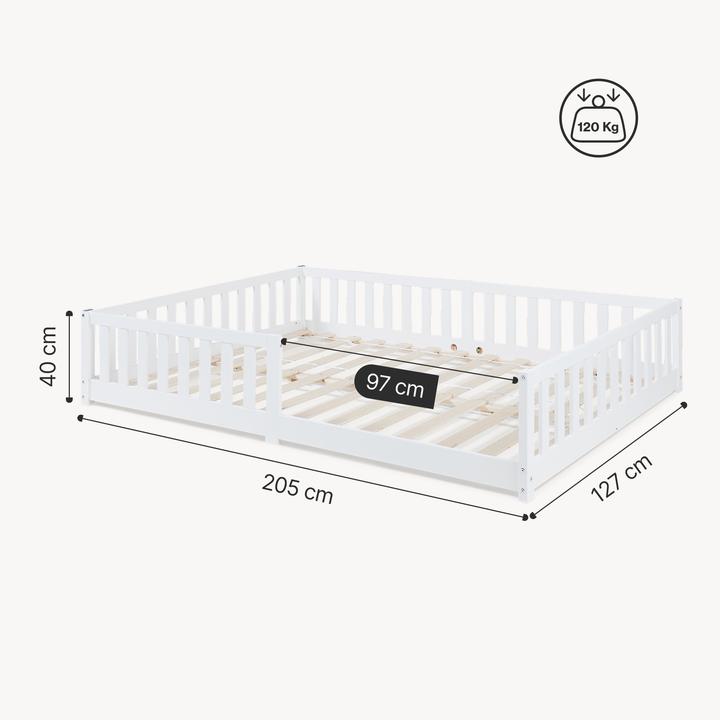 Produktbild En.Casa Kinderbett Tanna 120x200 cm Weiss (120 x 200 cm)