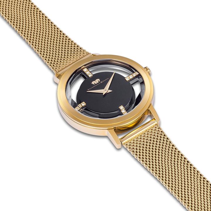 Actual product image Ladies Quartz Watch Lucrezia Stainless Steel Yellow Gold - 33698 (Analogue wristwatch, 36 mm)