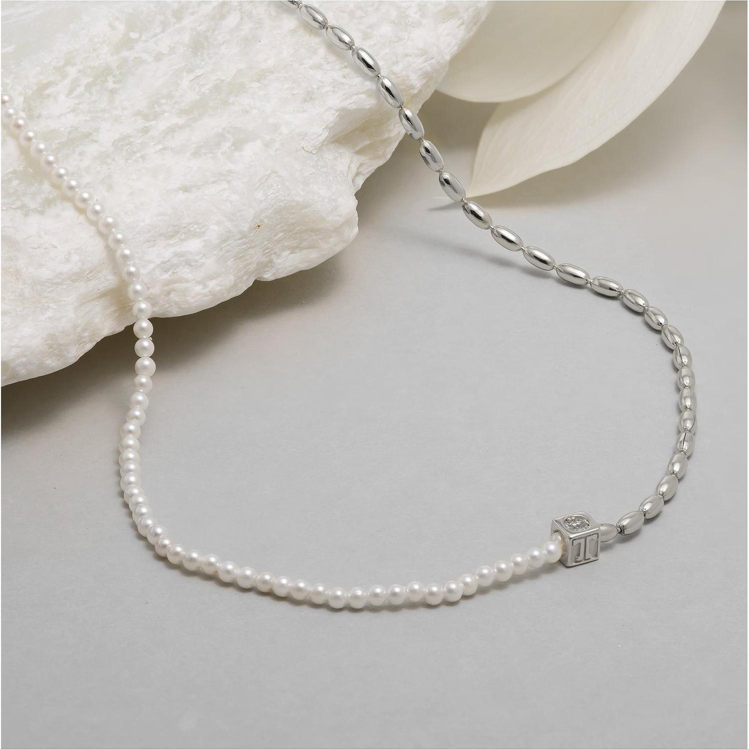 Thumbnail - Jette, Halsschmuck, Kette NUGGET PEARL, (925er Silber, 45 cm)