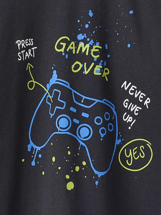 Actual product image Jonen 2er-Pack Jungen Sommer-Schlafanzüge Gamer mit Recycling-Baumwolle (140)