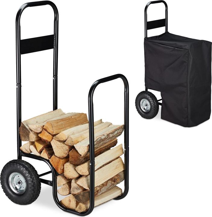 Produktbild Relaxdays Kaminholzwagen (58 x 51 x 109 cm)