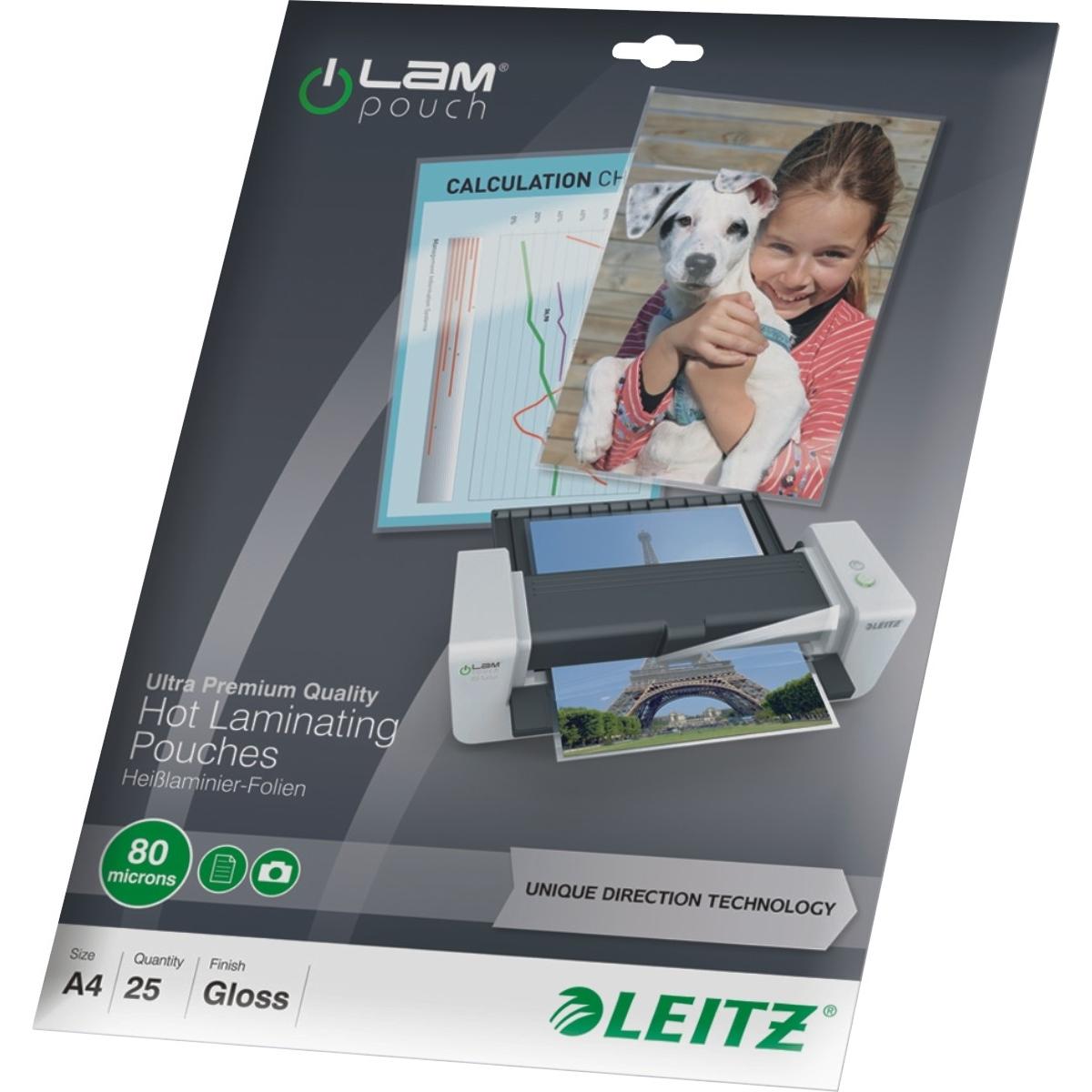 Leitz, Laminierfolie, Laminierfolie (A4, 25 Stück, 80 µm)