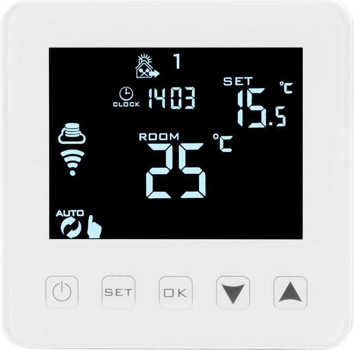 Produktbild Casativo WLAN-Thermostat für Fussboden Heizungen, Steuerung per App, Siri, Alexa & GA