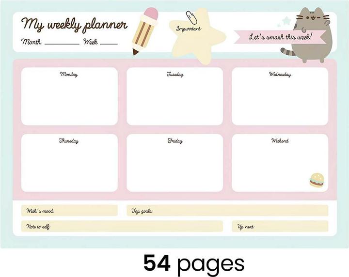 Actual product image Pusheen Foodie Collection Weekly Planner 54 pages A4 (A4)