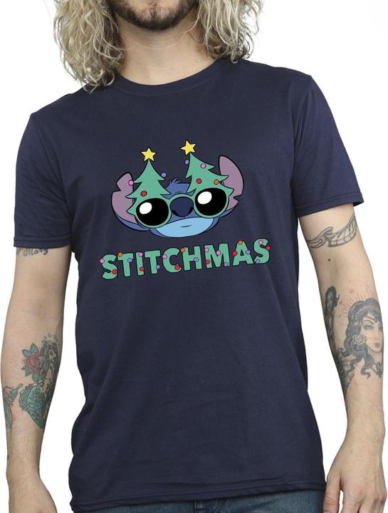 Immagine prodotto Disney Lilo & Stitch Stitchmas Glasses Maglietta Uomo (S)