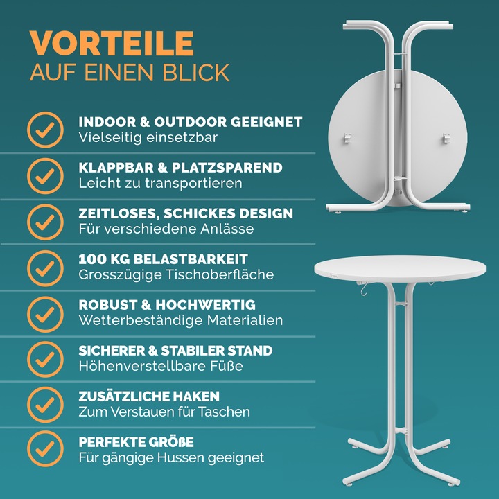 Actual product image Casaria Bar table (80 x 110 cm)