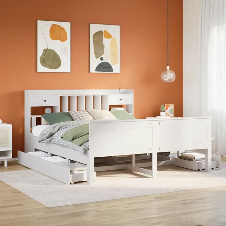 Produktbild vidaXL Bett mit Regal (180 x 200 cm)