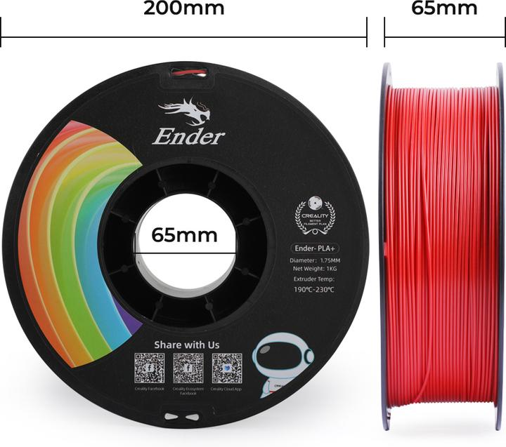 Actual product image Creality Ender (PLA, 1.75 mm, 1000 g, Red)