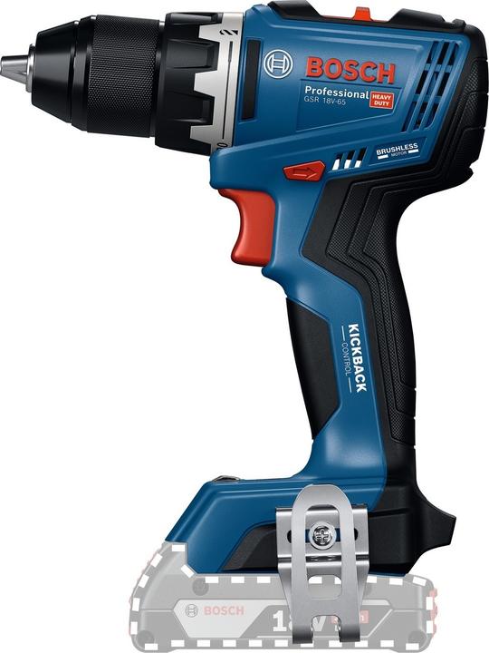 Actual product image Bosch Professional Bosch Bohrschrauber GSR 18V-65 2xPC4,0Ah, L-Boxx, 82tlg. ACC (Rechargeable battery operated)