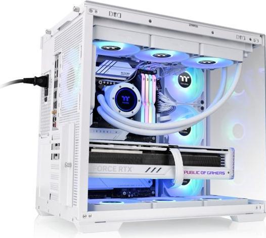 Produktbild Thermaltake Geh View 380 WS Midi Tower "ARGB Snow" White retail (Mini-ITX, ATX, mATX)