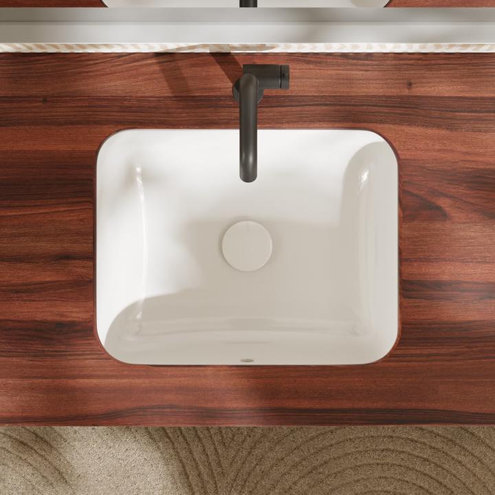 Produktbild hansgrohe Xuniva Q Unterbauwaschtisch, SmartClean, mit Überlauf, ohne Hahnloch, 500x400mm, weiss (400 mm, 500 mm)