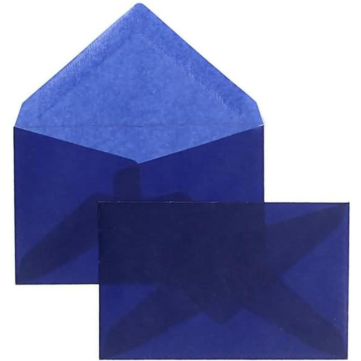 Blanke, Briefumschlag, Briefumschläge Offset transparent 62x98mm 100g/qm NK VE=100 Stück intensivblau (100 x)