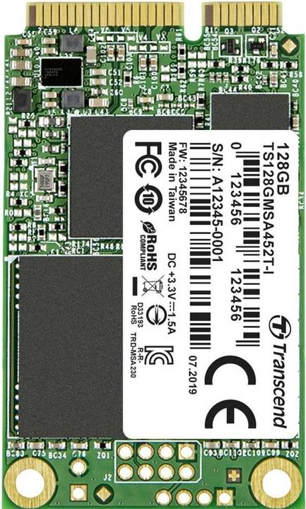 Produktbild Transcend 128GB, mSATA SSD, SATA3, 3D TLC, PE: 3K, Wide Temp. (128 GB, mSATA)
