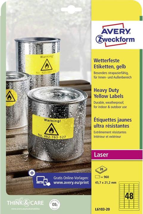 Produktbild Avery Wetterfeste Folien-Etiketten
