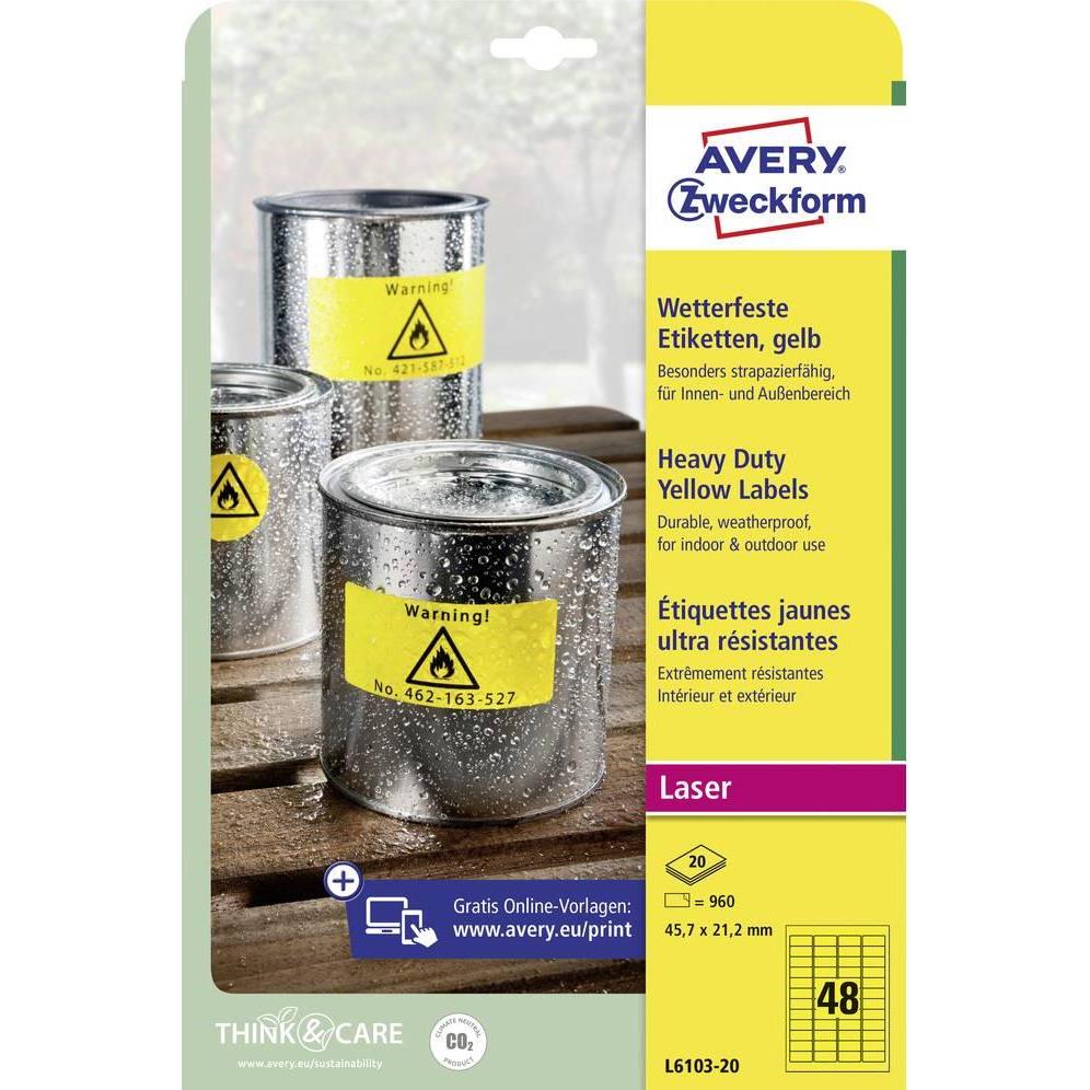 Thumbnail - Avery, Etiketten, Wetterfeste Folien-Etiketten