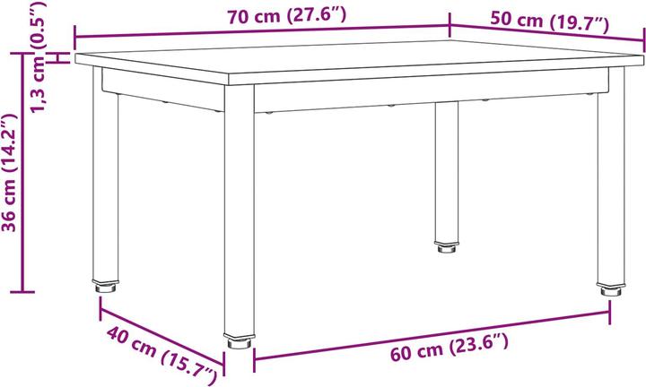 Immagine prodotto vidaXL Couchtisch (70 x 50 x 36 cm)
