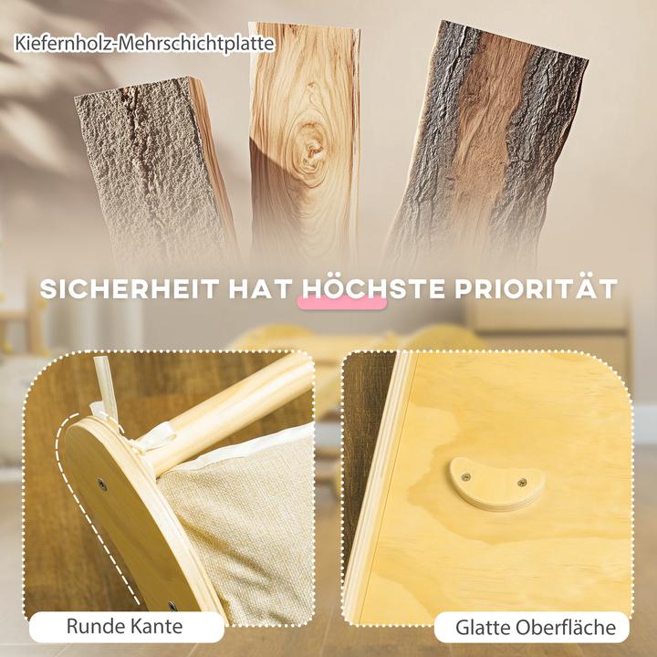 Produktbild Aiyaplay Klettergerüst Kiefernholz, Mehrschichtenplatte Naturholz