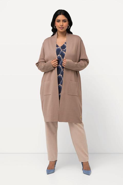 Actual product image Ulla Popken Long Open Front Cardigan Sweater (58)