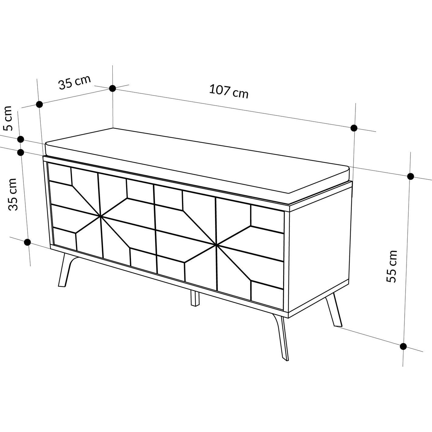 Thumbnail - Skye Decor, Schuhschrank, Dune (107 x 35 x 55 cm)