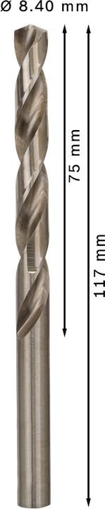 Image du produit Bosch Professional Zubehör Foret hélicoïdal PRO Metal HSS-G, 8,4 x 75 x 117 mm (8,4 mm)