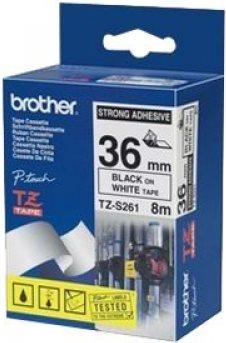 Actual product image Brother Tze-S261 (3.60 cm, Black, White)