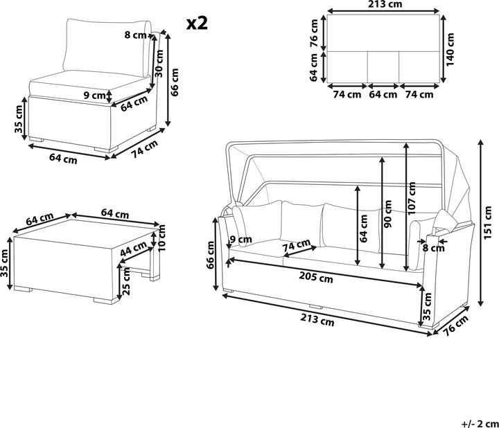 Produktbild Beliani Coccolia