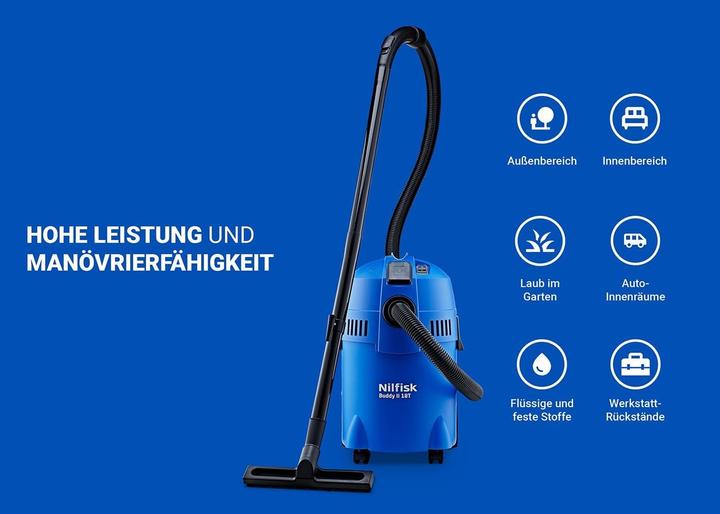 Immagine prodotto Nilfisk Aspirapolvere a secco 1200 W 18 (Aspirapolvere a umido e a secco)