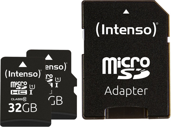 Intenso UHS-I Premium (2-Pack) (32 GB, microSDHC, microSD, U1, UHS-I)