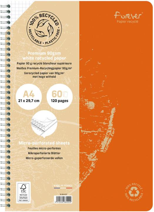 Image du produit Calligaphe Cahier à reliure spirale Forever Premium (A4, Quadrillé, Couverture rigide)