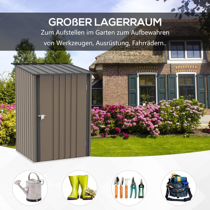 Produktbild Outsunny Gerätehaus Verzinkter Stahl Braun