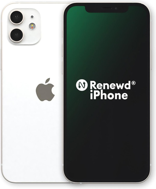 Actual product image Renewd iPhone 12 Mini (128 GB, White, 5.40", Dual SIM, A / Like new)