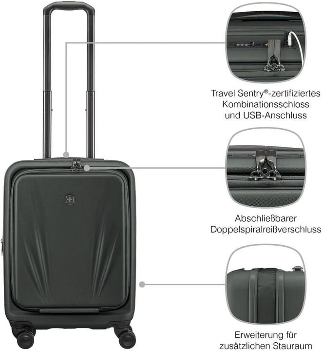 Actual product image Wenger Legacy HS Expandable Hardcase with TSA Lock, USB Ports, and Laptop Compartment