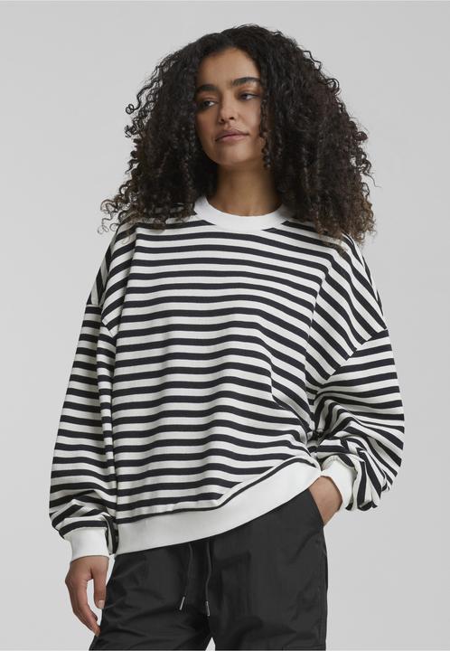 Produktbild Urban Classics Ladies Oversized Striped Crewneck - 137871 (L, S)