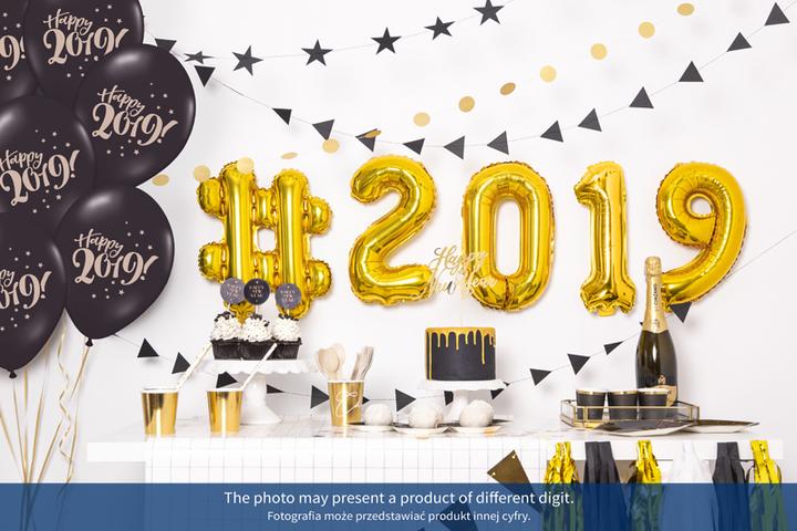 Produktbild Partydeco Zahlenballon Folie 7 Gold 35-40 cm (1 x)