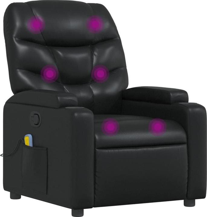 Immagine prodotto VidaXL Sedia da massaggio in similpelle nera,Colore: Nero, Materiale