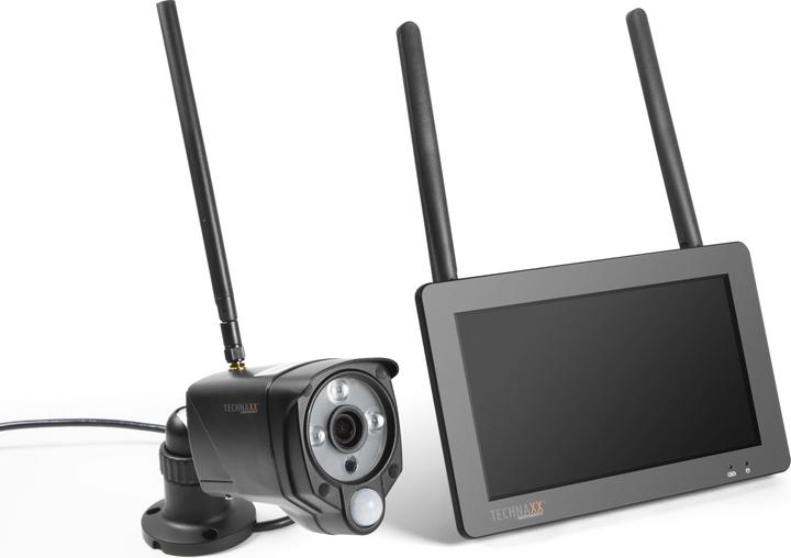 Productafbeelding Technaxx TX-128 4880 Radio, Draadloos, WLAN IP Draadloze Surveillance Set 4-Kanaals met 1 Camera 1920 x 1080 (1920 x 1080 Pixels)