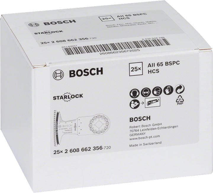 Produktbild Bosch Professional Zubehör HCS Tauchsägeblatt AII 65 BSPC Hard Wood, 40 x 65 mm