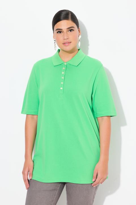 Produktbild Ulla Popken Poloshirt, Piqué, Polokragen, Samt-Knopfleiste, Halbarm (50, 52)