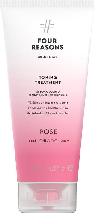Four Reasons Color Mask Rose Pink Toning Treatment Color Depositing Conditioner 6.76 fl oz (1000 ml)