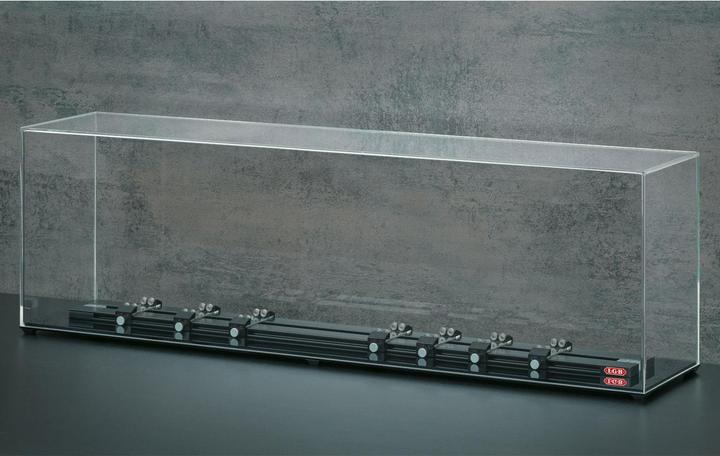 LGB Vitrine mit Rollenprüfstand