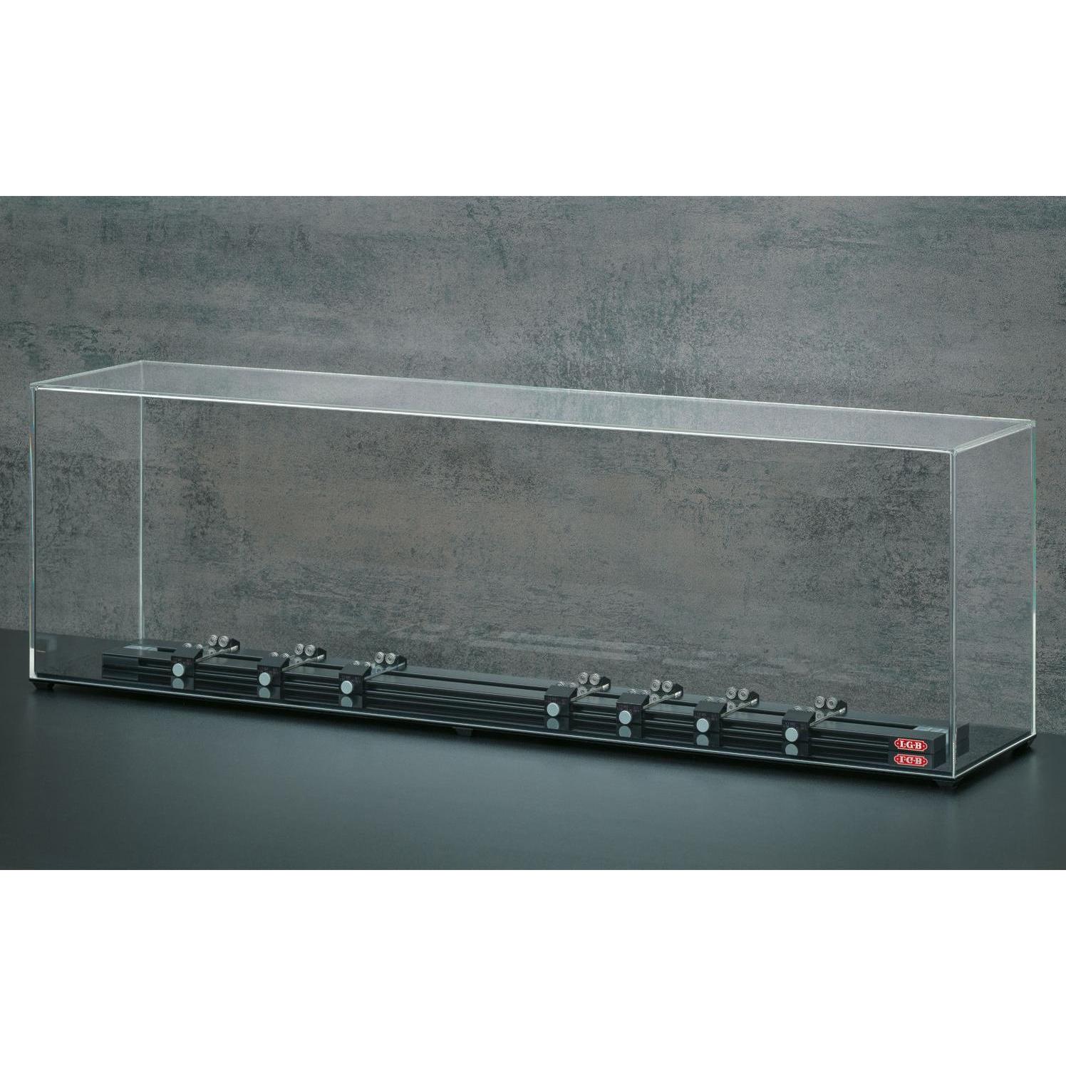 LGB Vitrine mit Rollenprüfstand