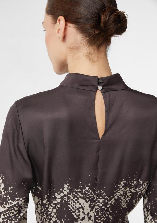 Image du produit Comma Kleid Gemustertes Midikleid aus Satin (42)