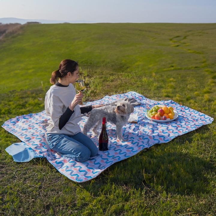 Actual product image Intirilife Foldable picnic blanket Waterproof