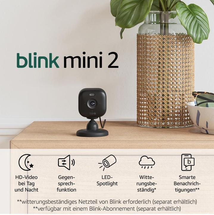 Immagine prodotto Blink Mini 2 - 2-Cam Nero - UE (1920 x 1080 Pixels)